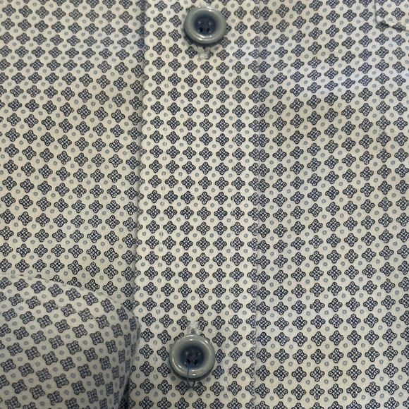 Johnston & Murphy Blue Microprint Long Sleeve Button Down Shirt Men’s Size Large - Picture 7 of 8